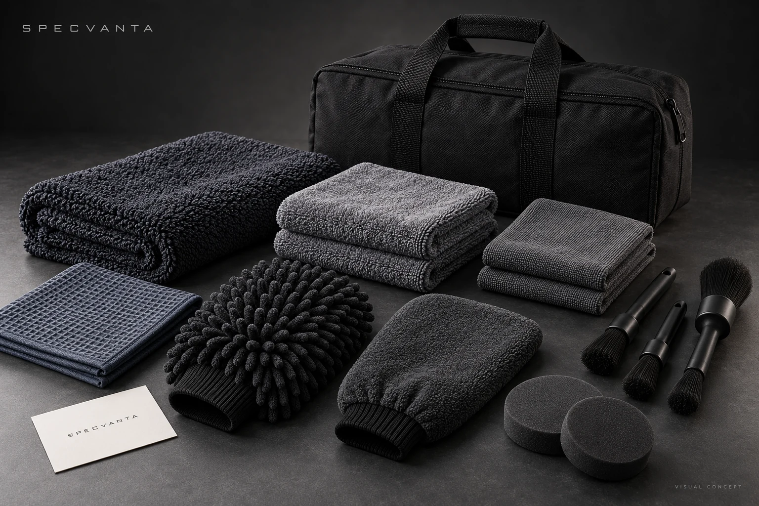 Premium automotive detailing tool collection